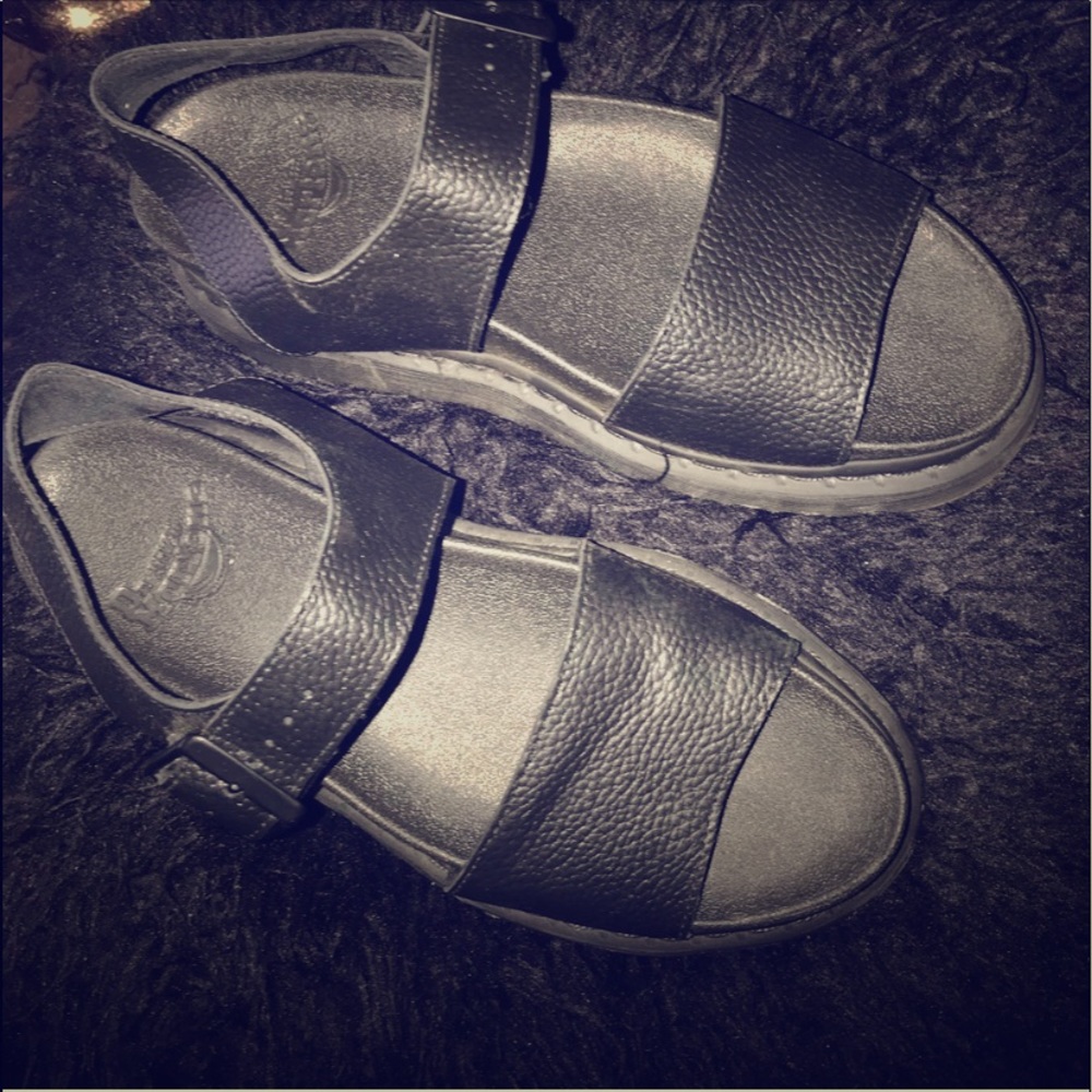 Dr. Martens black grunge strap sandal